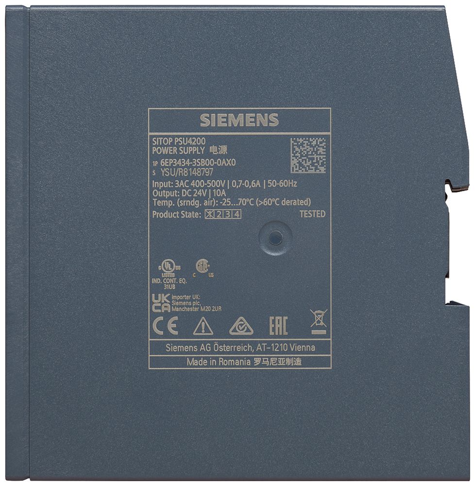 Stromversorgung Siemens SITOP PSU4200 IN: 120/240V OUT: 24VDC/10A 240W
