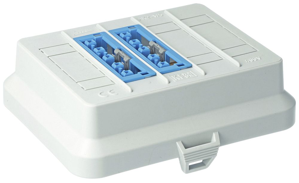 Elemento frontale AGRO AT7739, per AK2, 2×WINSTA MIDI 5P DALI blu, 125×100mm