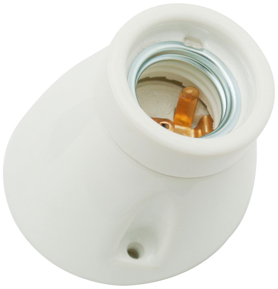 Douille Elektrogros douille murale E27 250V 4A Ø75×72mm porcelaine blanc