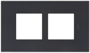 En-tête ENC Legrand Arteor 1×2, horizontal, gris graphite