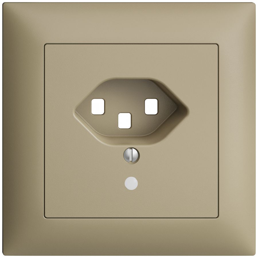 UP-Frontset EDIZIOdue T23 sand 88×88mm mit Linse