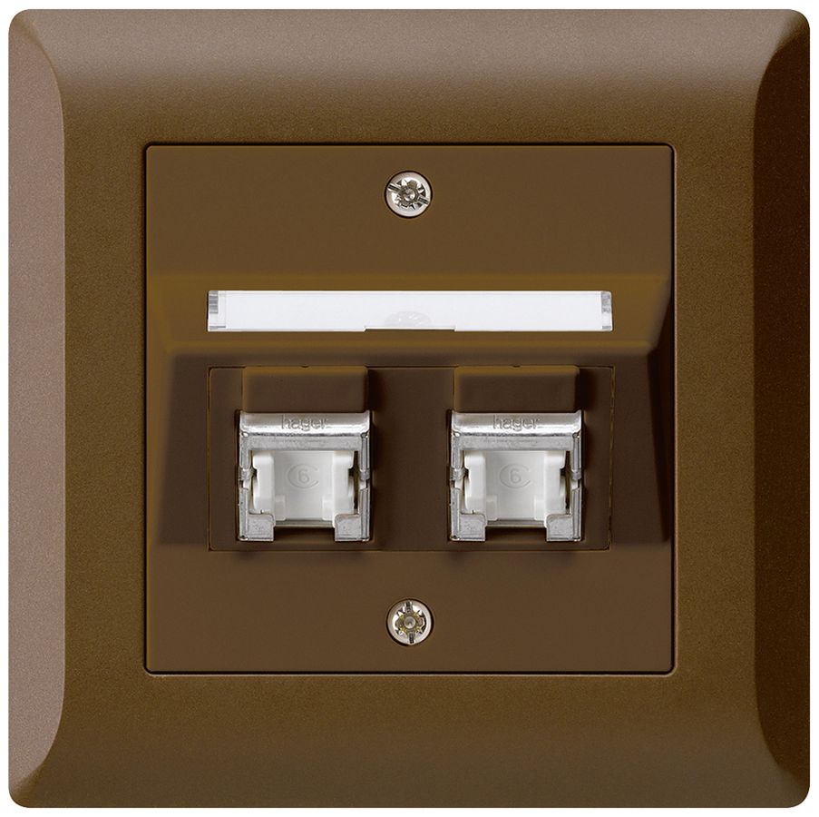 Kit de montage ENC kallysto.line C cat.6 2RJ45/s brun