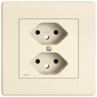 Kit di montaggio INC EDIZIO.liv SNAPFIX® per presa 2×T13 separata shutter cr