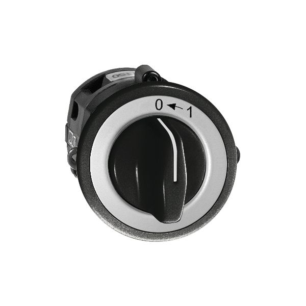 UP-Schwenktaster 0<-1/1P schwarz mit Drehgriff