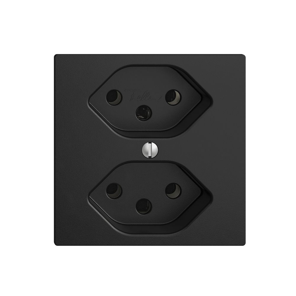 UP-Steckdose EDIZIOdue 2×T13 schwarz