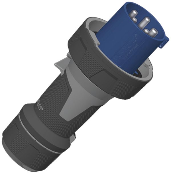 Stecker PowerTOP 125A IP67 3P 6h 230V, mit Verschraubung