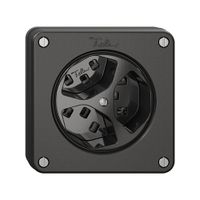 NUPU-Steckdose NEVO, 3×T23, schwarz