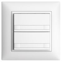 UP-KNX-Taster RGB EDUE FMI, 250mW, o.LED, m.Papier, 2×Taste, 2×Tastenb., ws