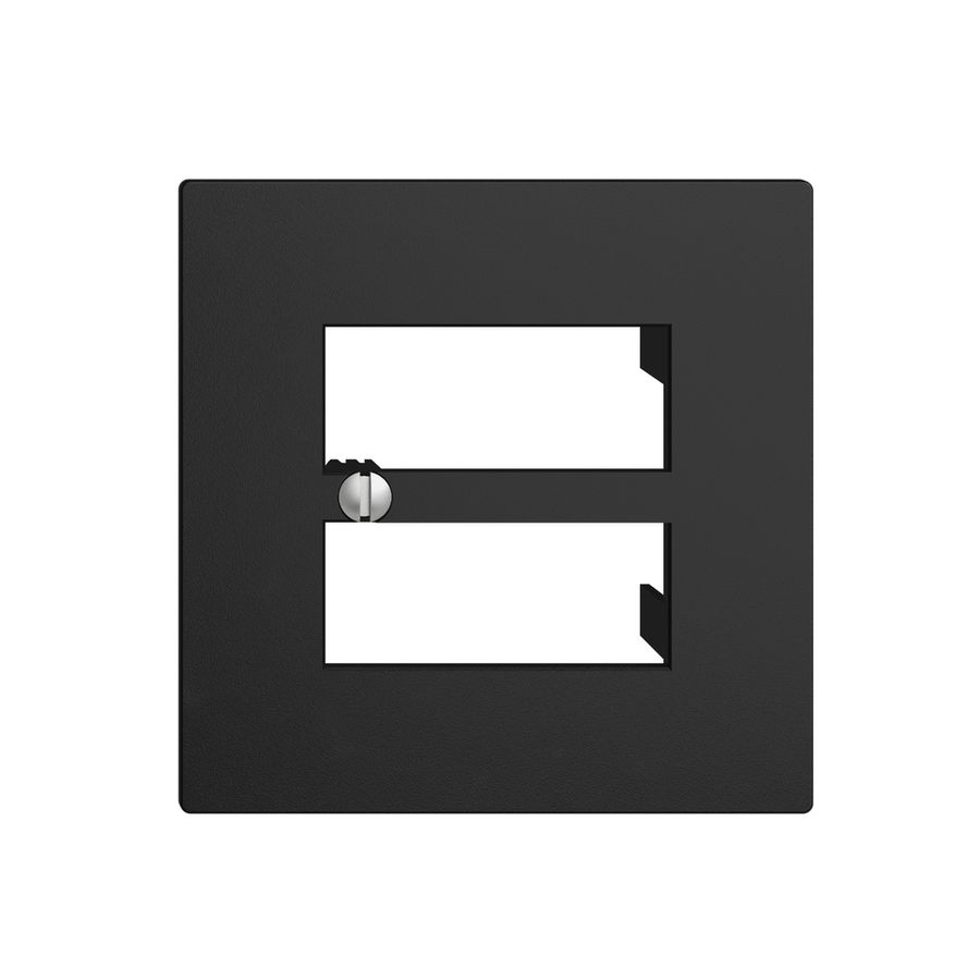 Plaque frontale 4×RJ45 EDIZIOdue noir R&M swissline
