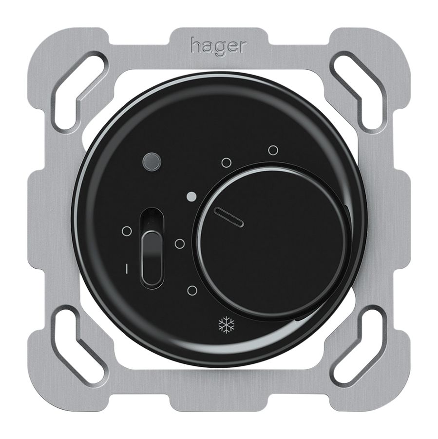 Termostato ambiente INC origin con interruttore 230VAC 5…30°C 10A nero