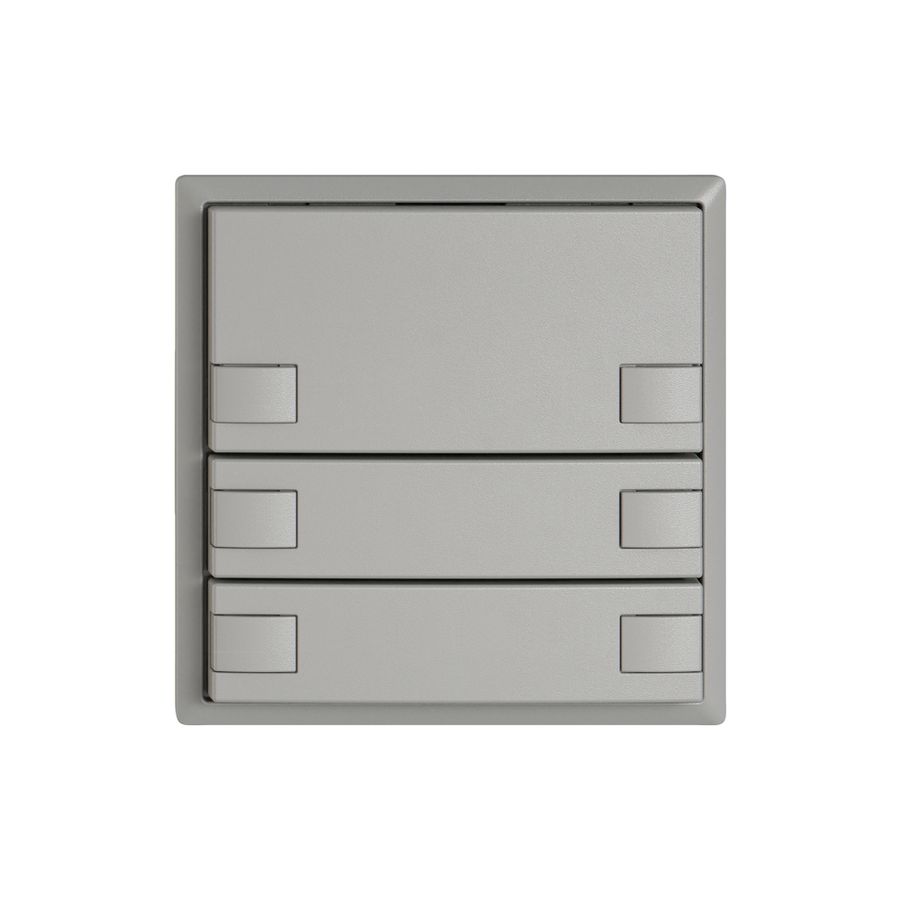 Pulsante KNX RGB EDIZIO.liv SNAPFIX® sensore temp.s.LED 6× com.1T grc