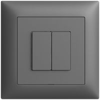 UP-Bedienaufsatz zu Druckschalter 2K/2T Edue Wiser dunkelgrau