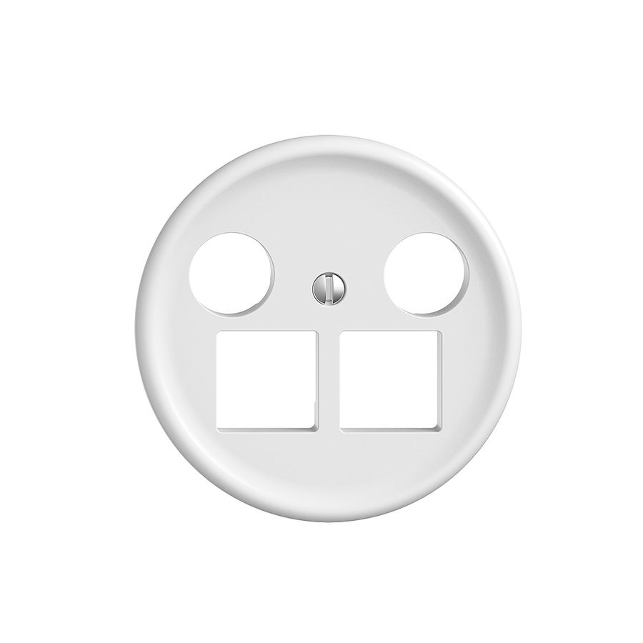 Kit de recouvrement Sdue Q, p.prise multimédia EASYNET, p.2×RJ45 S-One, blanc