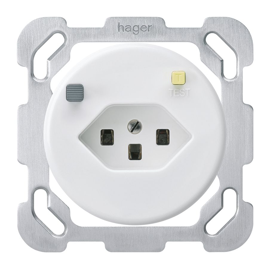 UP-Steckdose basico B T23 FI 30mA weiss