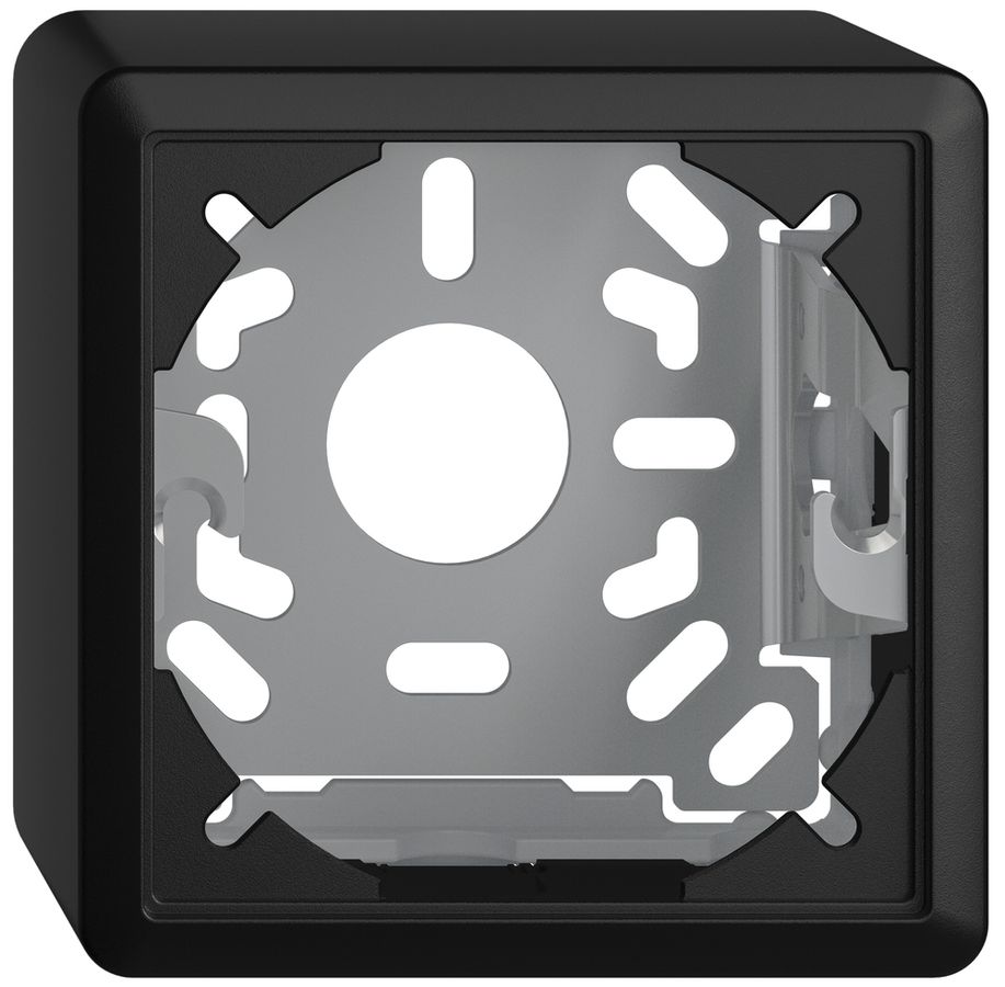 Kappe mit Grundplatte 54mm EDIZIOdue schwarz