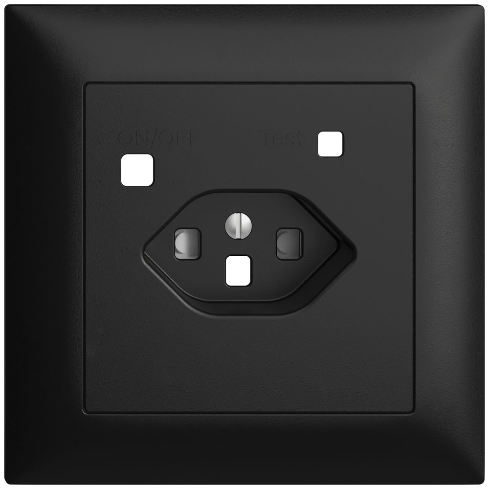 Frontset EDIZIOdue zu FI-Steckdose FMI, T23, shutter, schwarz