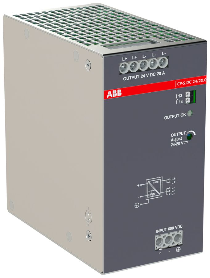EB-Schaltnetzgerät ABB CP-S.DC 24/20.0 420…870VDC 24…28VDC 20A 480W