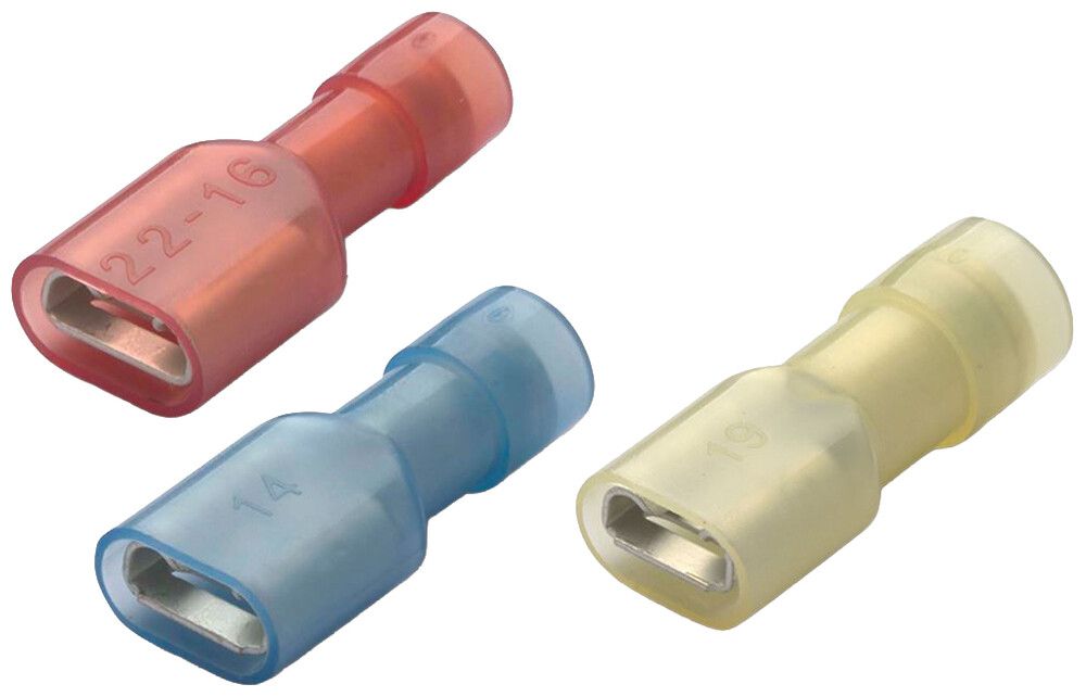Flachsteckhülse Plica BM isoliert PA flach 6.3×0.8mm 0.25…1.5mm² rot