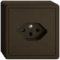 AP-Steckdose EDIZIO.liv SNAPFIX® 1×T13 br