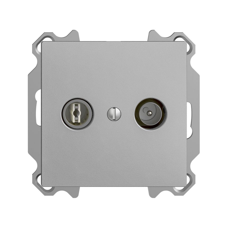 UP-TV-R-Dose EDIZIOdue 4dB silver Breitbanddose 5…2000MHz, FM