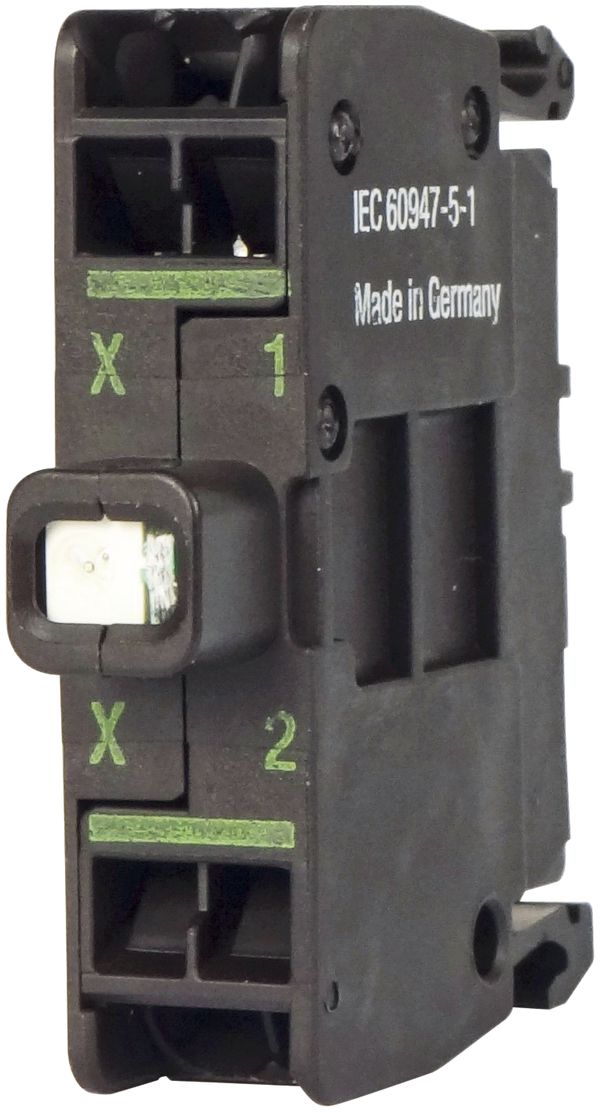 Élément lumineux LED Eaton M22 12…30VUC fixation sol/raccordement ressort blanc