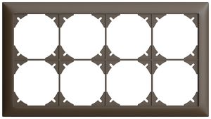 En-tête ENC EDIZIOdue SNAPFIX® 2×4 horizontal 268×148mm umbra