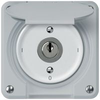 Interruttore a chiave robusto interruttore 3×1 polo 16A 250V 86×86mm grigio