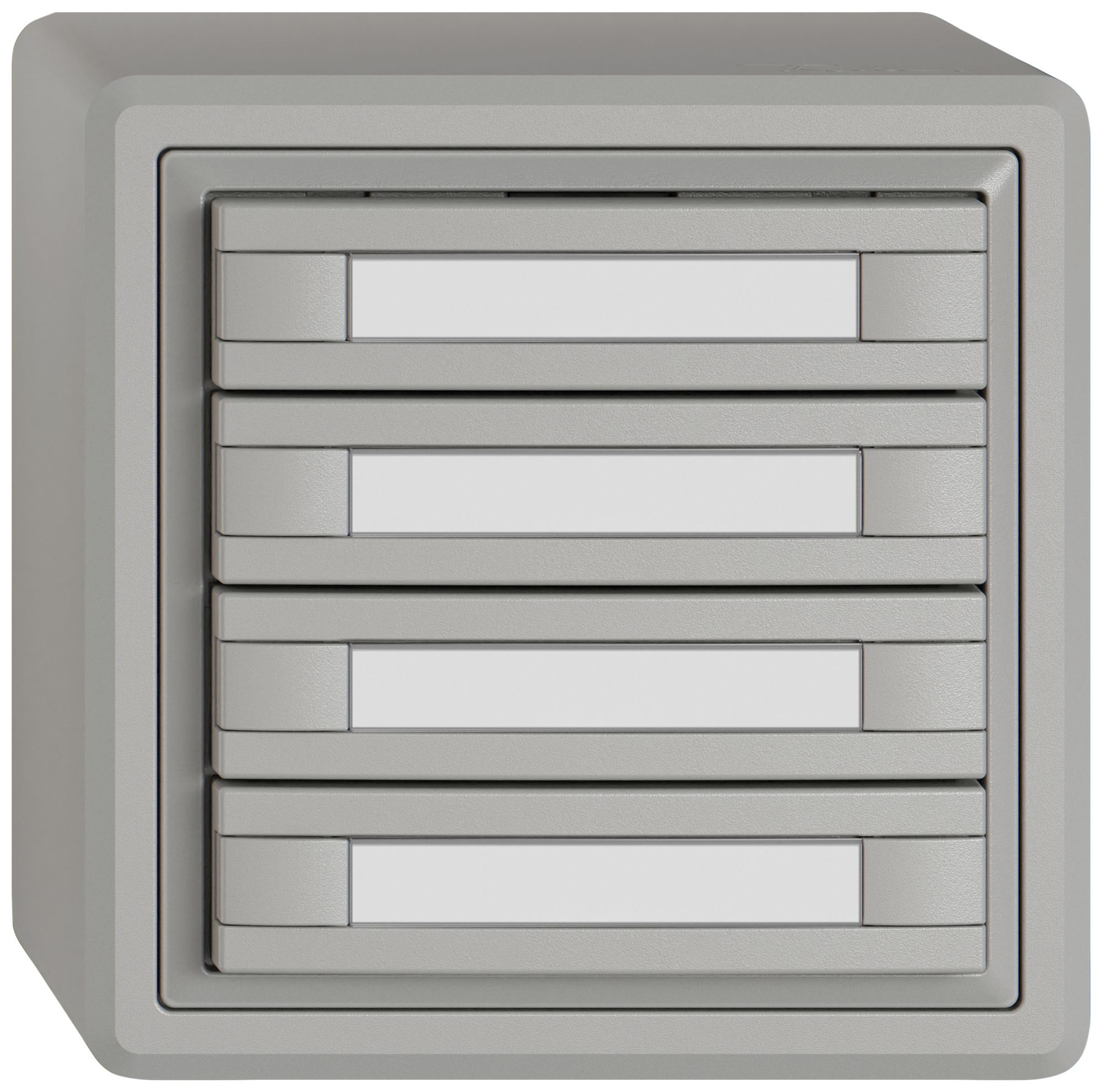 AP-Universaltaster EDIZIO.liv UNI SNAPFIX® o.LED 4× 2-Tbed.Pap.hgu