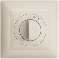 Frontset EDIZIOdue 0<-1 crema 88×88mm für Schwenktaster
