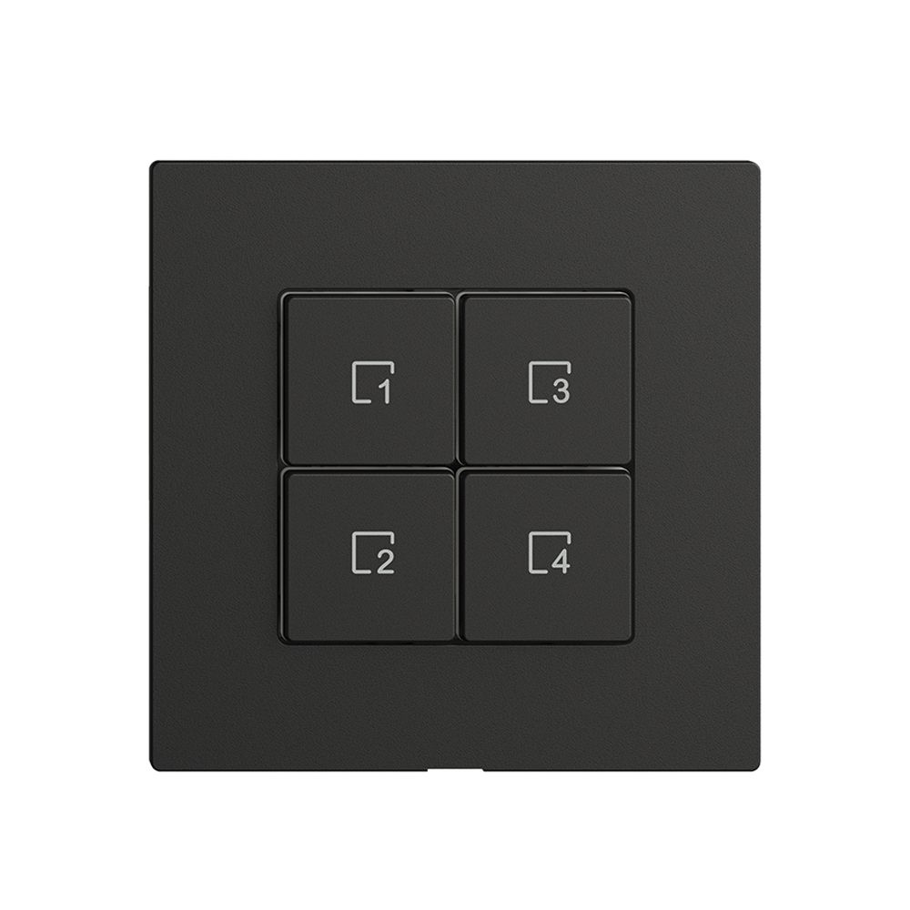 Poussoir scène 4 scènes/4T Edue Wiser noir