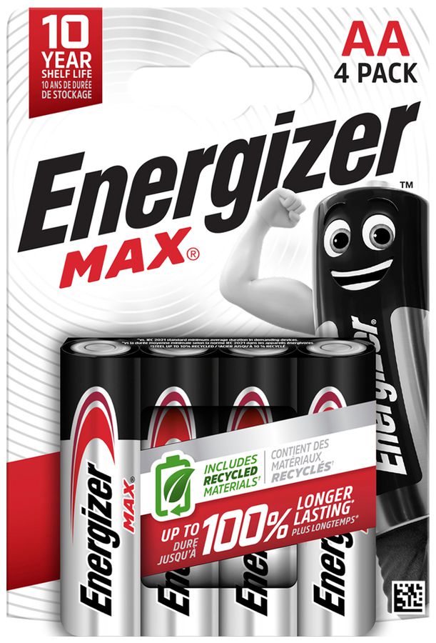 Batterie Alkali Energizer Max AA LR6 1.5V Blister à 4Stück