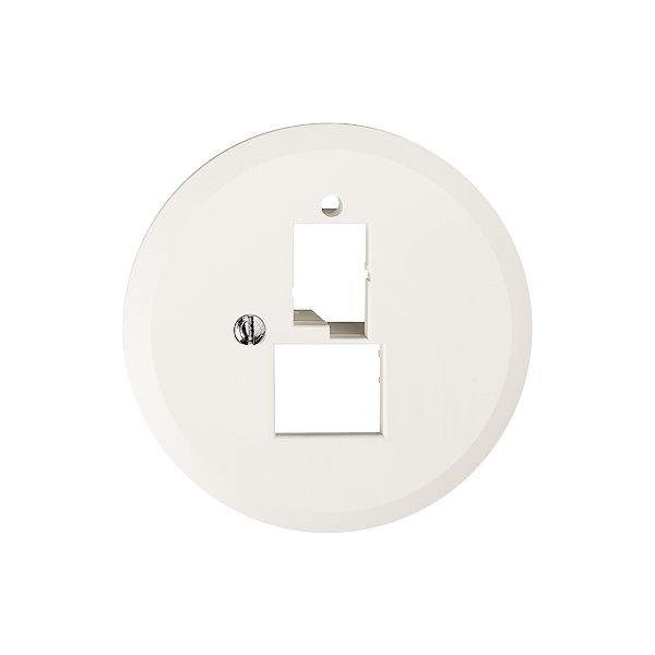 Disque frontal 43mm pour 1×TT,1×RJ45 blanc FH R&M swissline