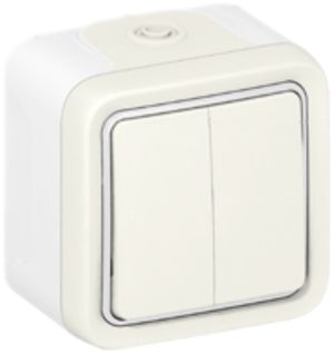 Interrupteur à bascule AP PLEXO 1/3+3/1L blanc