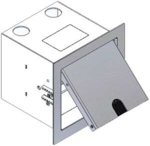 Scatola di raccordo murale cromato 120×120mm Woertz