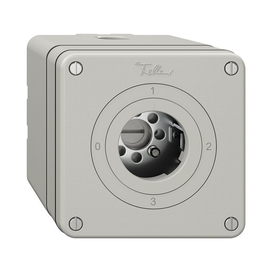 Interrupteur rotatif NAPU NEVO, 5/2L, sans cylindre, KS, 0-1-2-3, gris clair