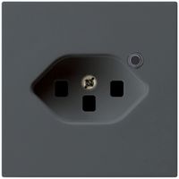 Steckdose Hager kallysto 1×T23 beleuchtet A anthrazit