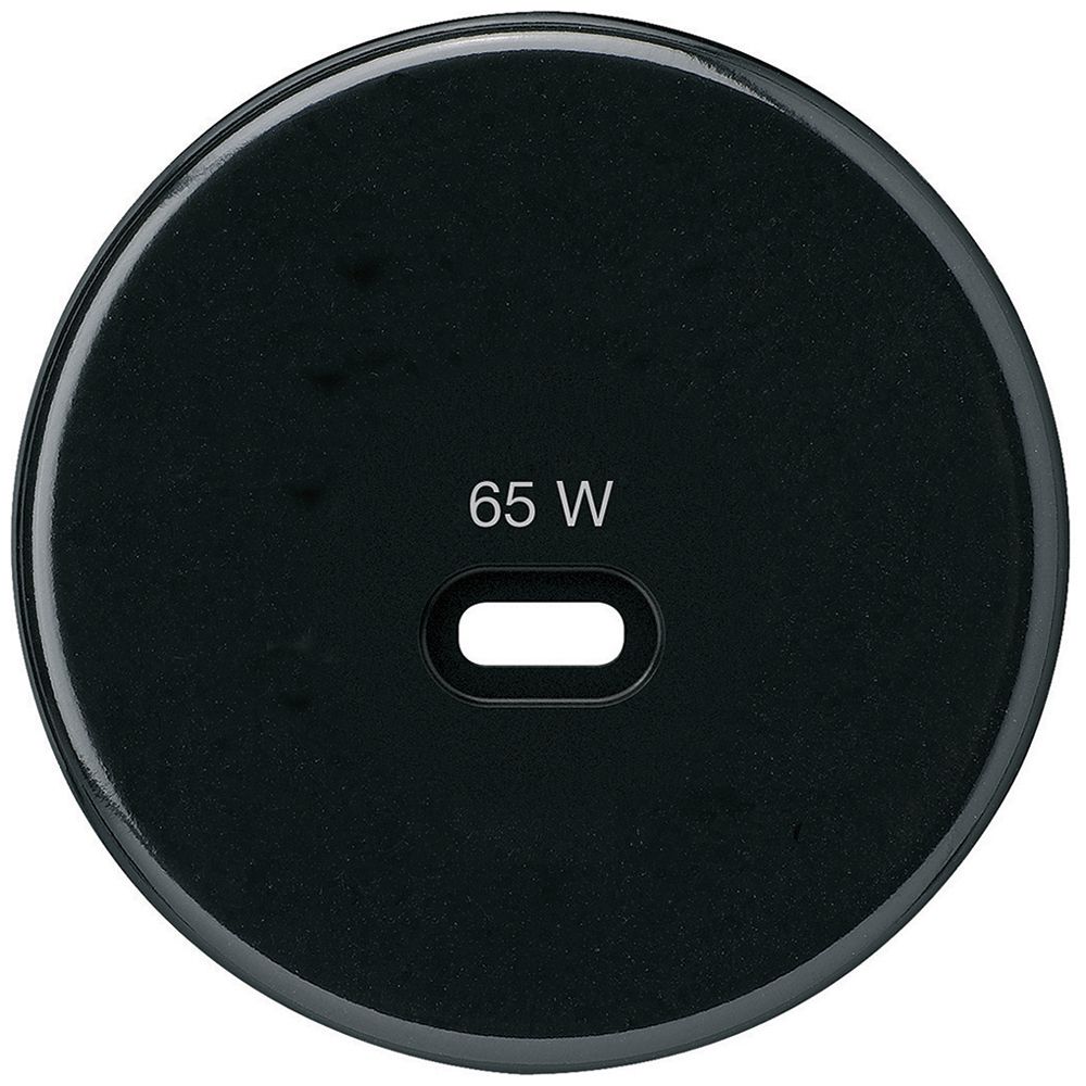 Disco frontale Hager basico, per presa di ricarica USB tipo C, nero