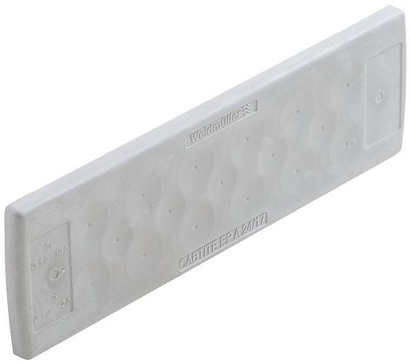 Plaque passe-câbles WM CABTITE EP A 24/17 142×44×12mm TPE gris