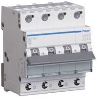 Leitungsschutzschalter Hager MCB quickconnect 4P 415V Typ B 20A Icn 6kA 4TE