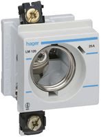 Portafusibile INS Hager DII 25A copertura frontale profondità INS 44mm L in alto