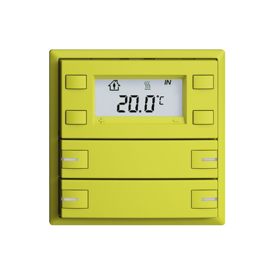 Poussoir RTH ENC KNX 4× EDIZIOdue F lemon, avec LED RGB