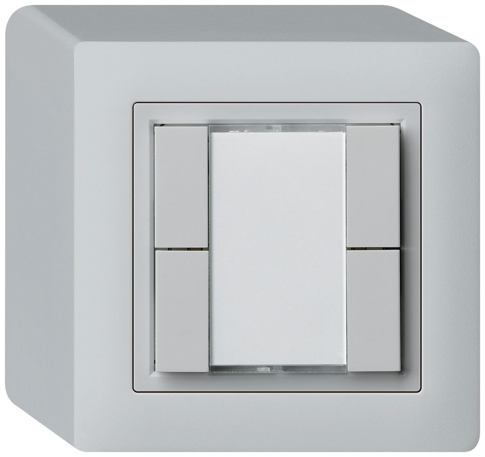 Poussoir universel AP 4×kallysto sans LED gris clair