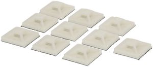 Zoccolo per fascetta MAX HAURI 25×25mm max.4.8mm 10 pezzi bianco