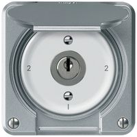 UP-Schlüsselschalter robusto Wechselschalter 16A 250V 86×86mm Aluminium