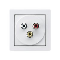 Anschlussdose kallysto A 3 RCA Audio+Video weiss