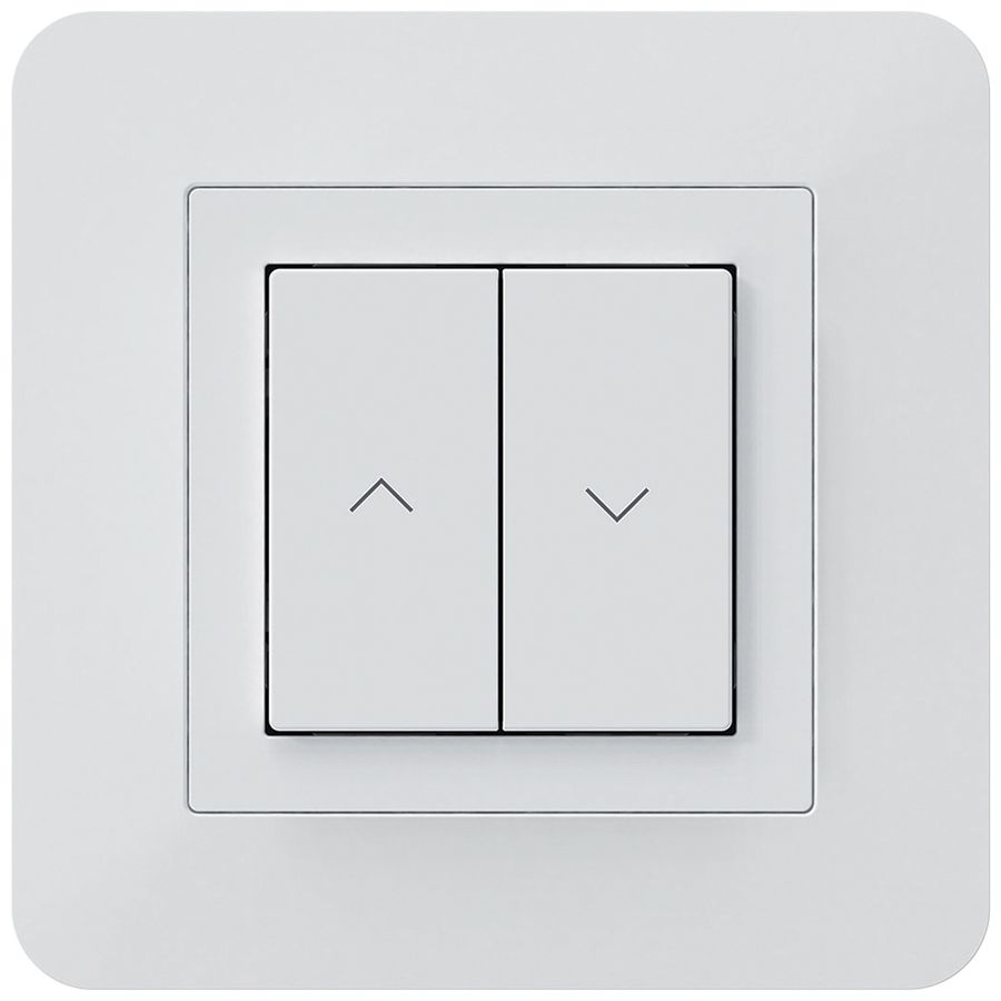 Poussoir pour stores KNX ENC Hager BA kallysto.trend C double 94×94mm blanc
