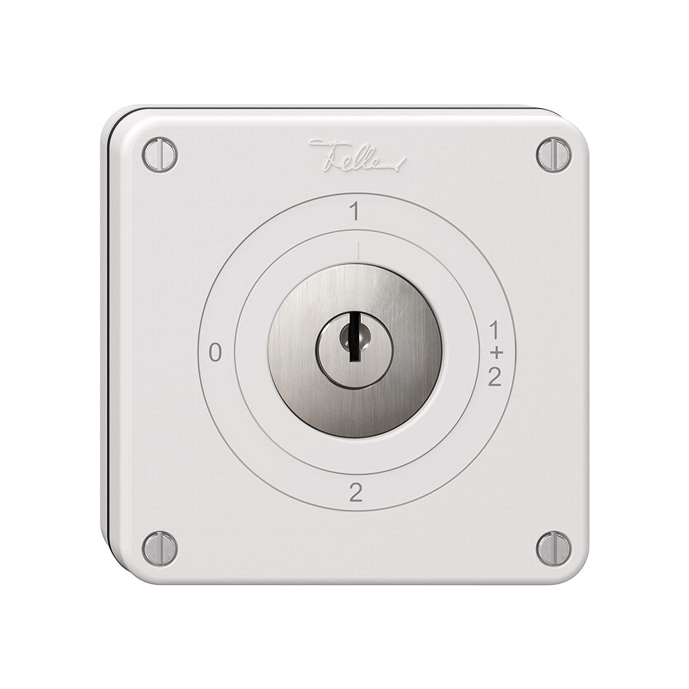 Interrupteur rotatif NUPU NEVO, 1/1 L, avec serrure&2 clés, KS, 0-1-1+2-2, blanc