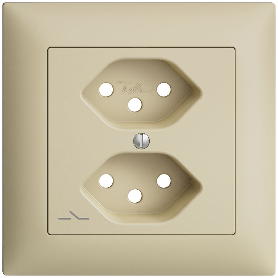 Frontset EDIZIOdue vanille 88×88mm 2×T13/1 mit Shutter