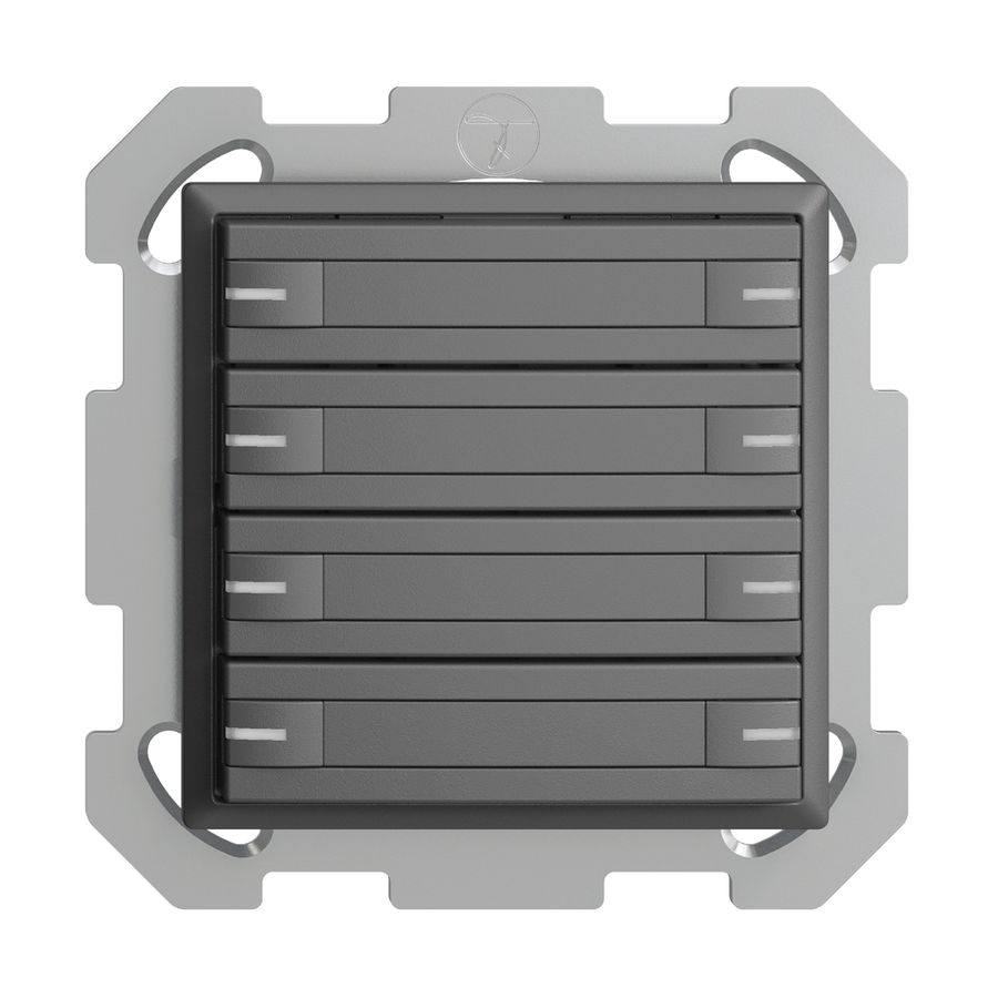 UP-KNX-Taster RGB EDUE, 250mW, m.RGB-LED, m.Papier., 8×Taste, 1×Tastenb., dgu