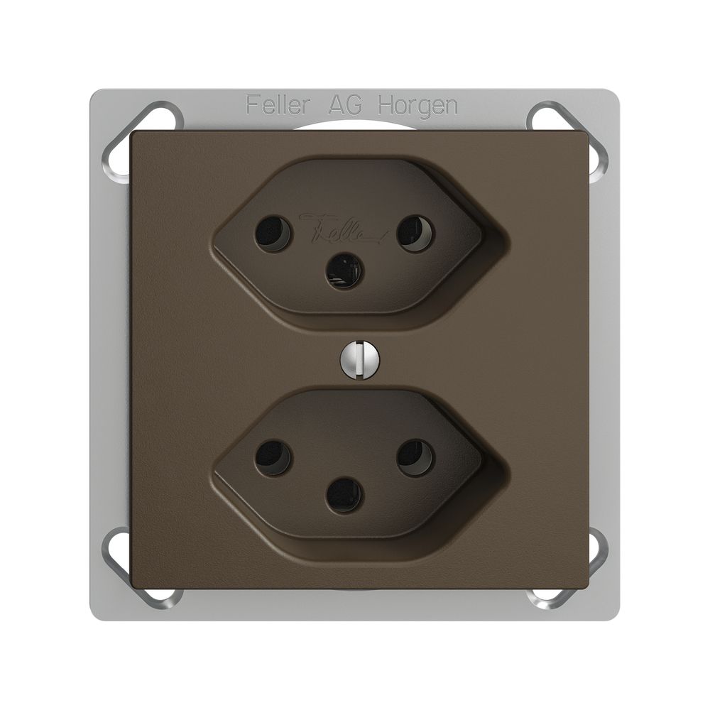 EB-Steckdose EDIZIOdue 2×T13 coffee